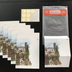 1974 Little Letters Portland Oregon Mt. Hood - 6 Mailable Notes