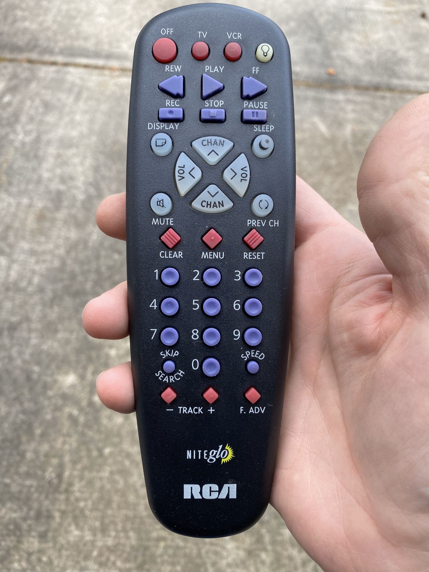 RCA NiteGlo Remote control CRK230DL