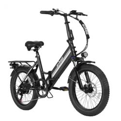 Actbest - Speedy ST Commuting Electric Bike Step Thru Folding Fat Tire Ebike w/ 40mi Max Range 20mph Top Speed 750w Peak Power - One Size - Black