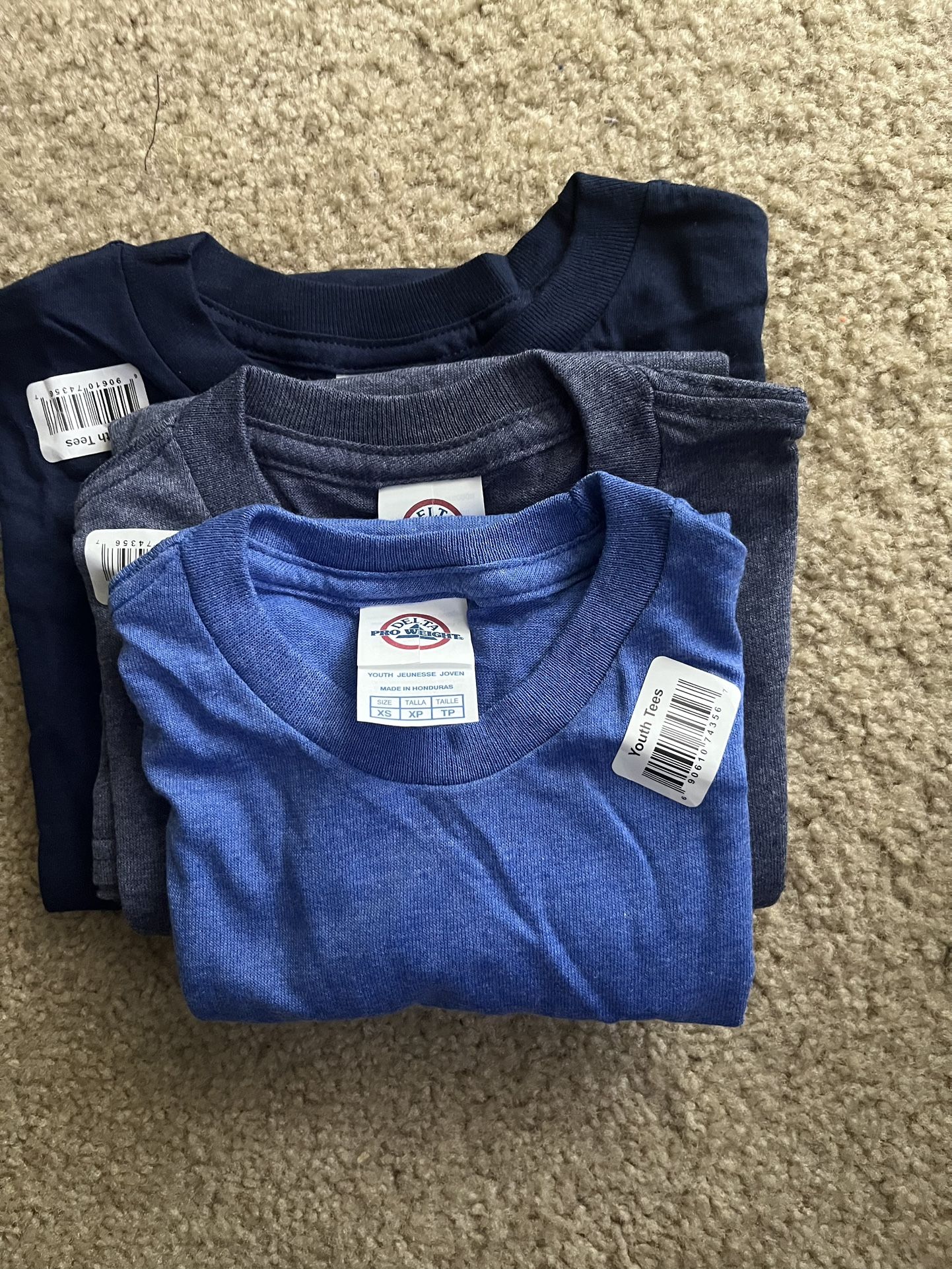 Delta Pro Weight Youth XS S M Plain T shirts