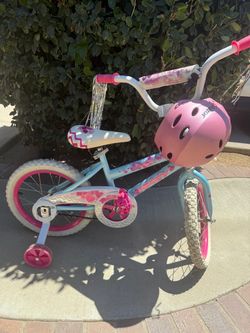 Huffy Girls Kids Bike with Training Wheels