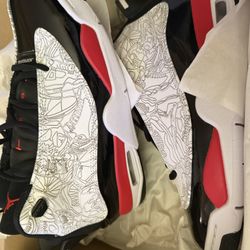 Jordan Dub Zero Size 8.5 Fire Red Black White 