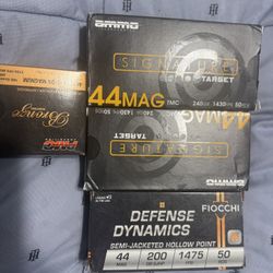 .44 Magnum 147 Standard Rounds And 25 Hollow Points