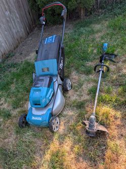 Makita 36V Cordless Mower & Weed Eater Combo – Batteries & Charger Included