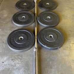185 Lbs 6 Ft Barbell With Plates