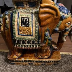 Mid Century Terracotta Elephant Plant Stand