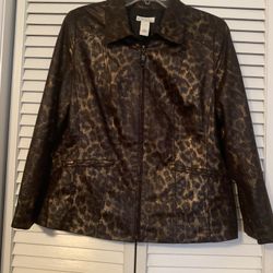 Kim Size M Faux Animal Print Jacket
