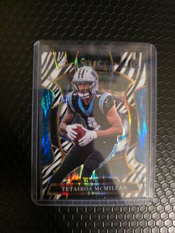 Tetairoa McMillan 2025 Select Zebra Rookie Sports card