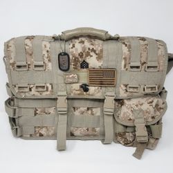 USMC Code Alpha Laptop Computer Messenger Military Bag Digital Camo Duffle Gear