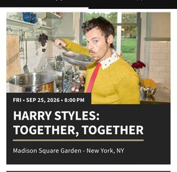 Harry Styles MSG New York ticket