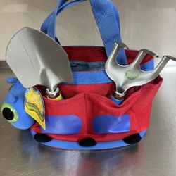 New David Kirk's Sunny Patch Lula Ladybug Garden Tool Tote Set