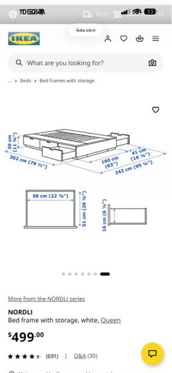 IKEA Nordli Bedframe