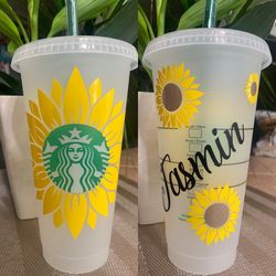 Sunflower inspired Starbucks cup