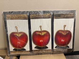 3-Panel Apple Wall Art Set