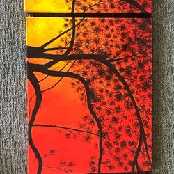 Sunset Painting - Acrylic On Canvas