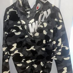 BAPE HOODIE zip up camo