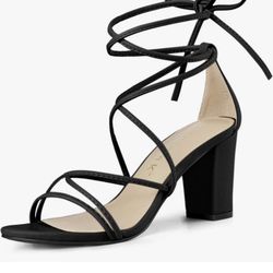 Brand New Strappy Lace Up Heels Size 8.5