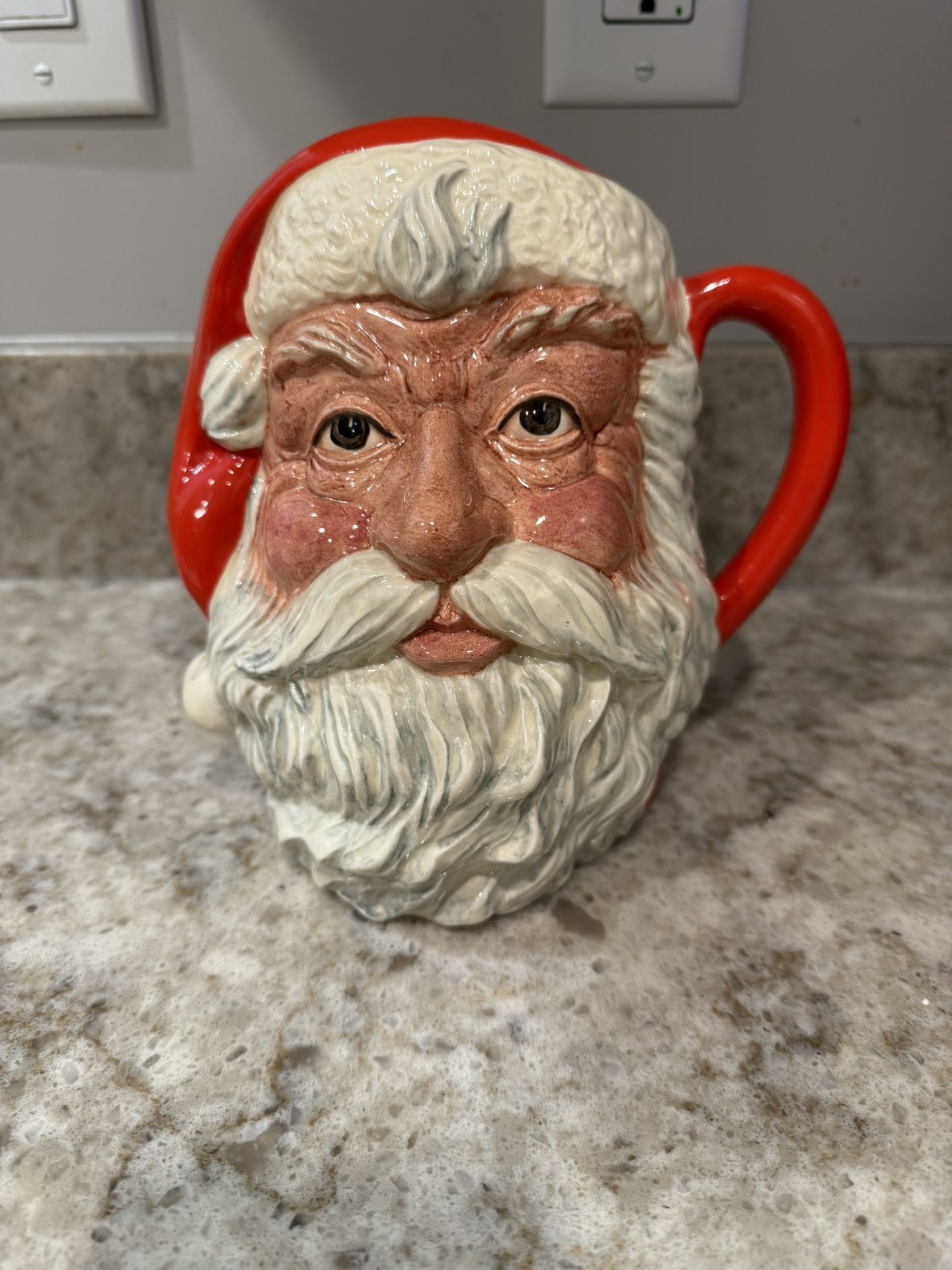 Vintage 1983 Royal Doulton D6704 (Toby Mug) Santa Claus Pitcher/Mug Ceramic Christmas Decorations Collectable