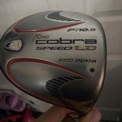King Cobra, Speed LD, INERTIA 5000 , 10.5* DRIVER  Graphite shaft Aldila in Stiff flex  With golf pride grip and head cover. Used in great condition  