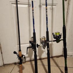 Fishing Pole With Reels 3 Are 7ft & 6"6ft Take It All For $135