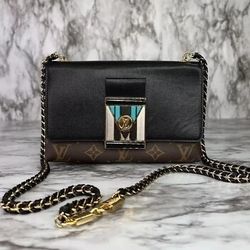 Louis Vuitton Pochette Thelma Monogram Crossbody Shoulder Bag Black