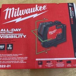 Milwaukee New Laser Rechargeable $330 