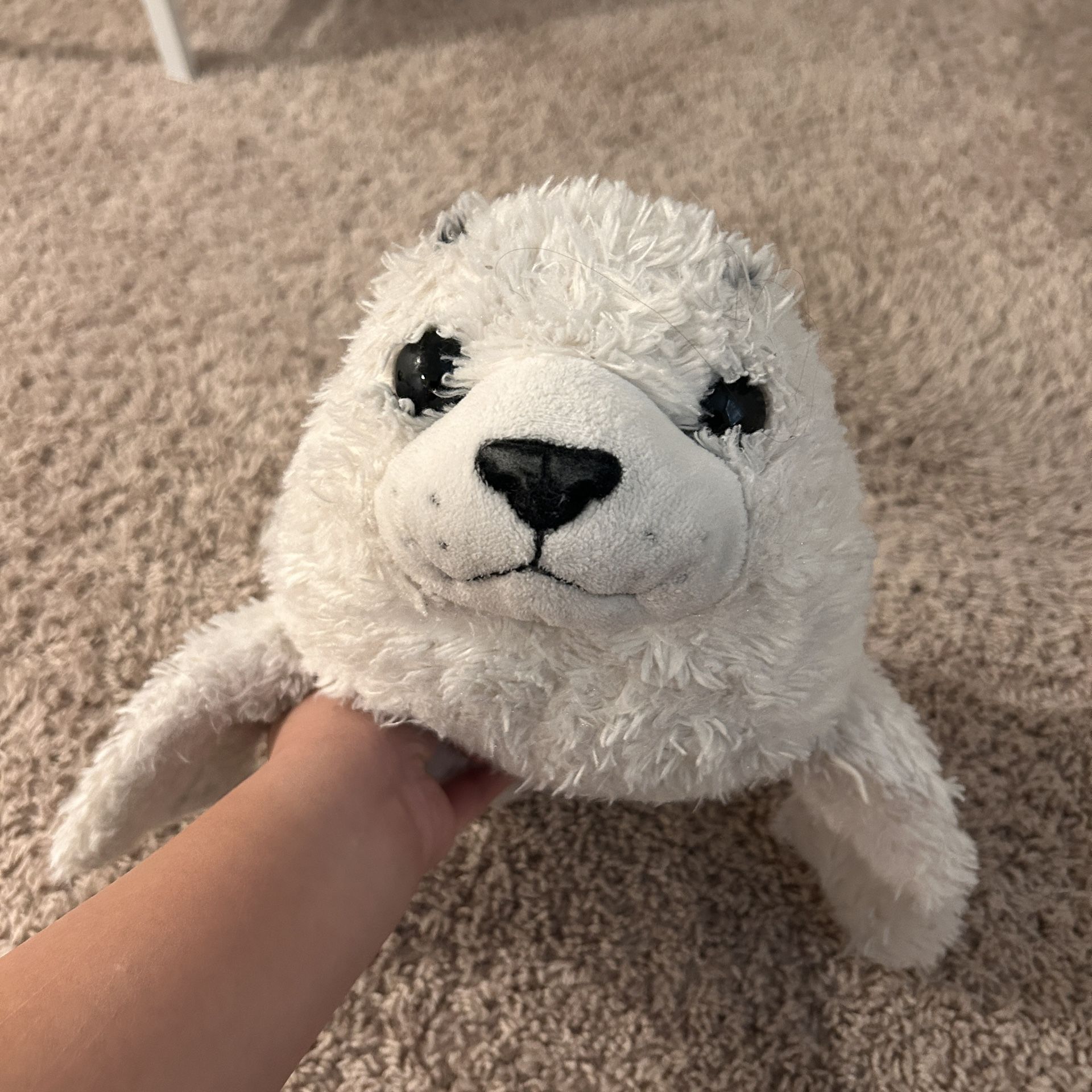 White Seal Plushie w/ Few Grey Spots