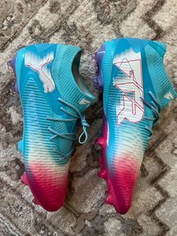 Puma Future Soccer Cleats Teal Pink Gradient Size 11