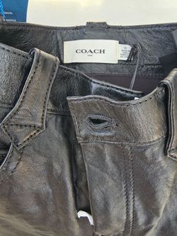Coach leather pants