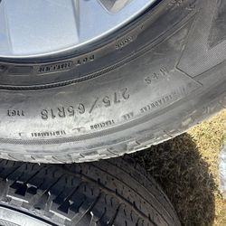 6 Tires and 4 Rims (275/65 R18)+all Lug Nuts