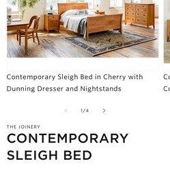 Queen Sleigh Bed Frame (locally built by The Joinery)