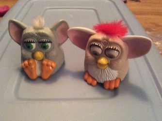 Vintage happy meal toys Furby set of two
