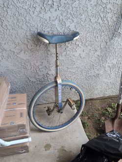 Schwinn unicycle Rusty flat tire