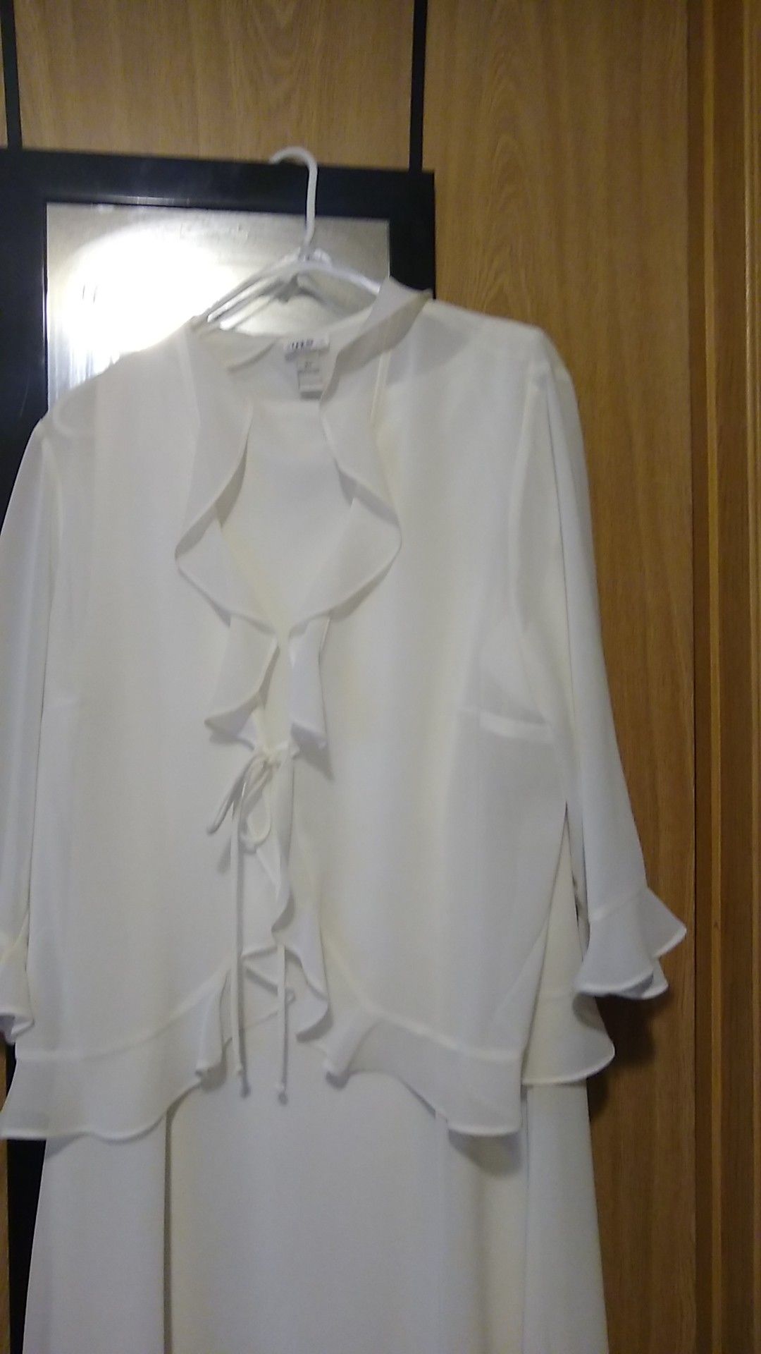 Beautiful White Chiffon 2 PC dress