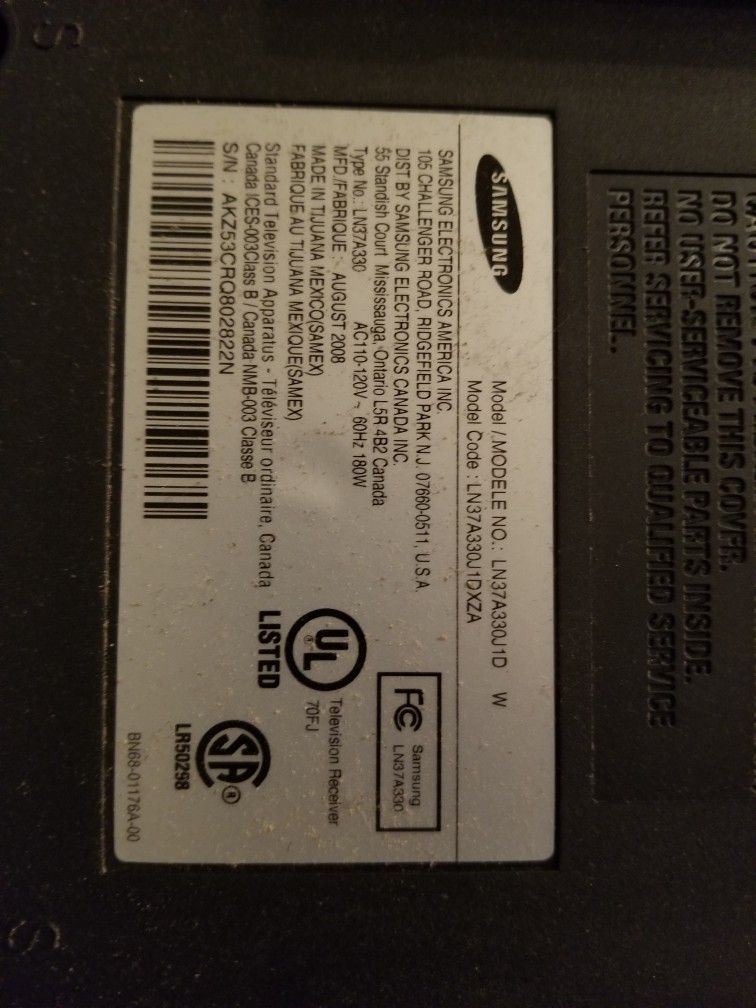37 Inch Samsung LCD TV & Wall Mount