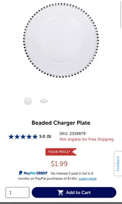 Black Beaded Charger Plates