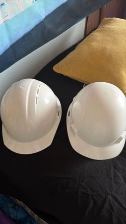White Hard Hats – Set of 2