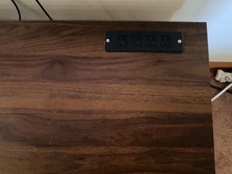 Free Wood entertainment piece with Built-In Power Strip
