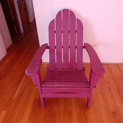 PENDING - Red Wooden Adirondack Chair