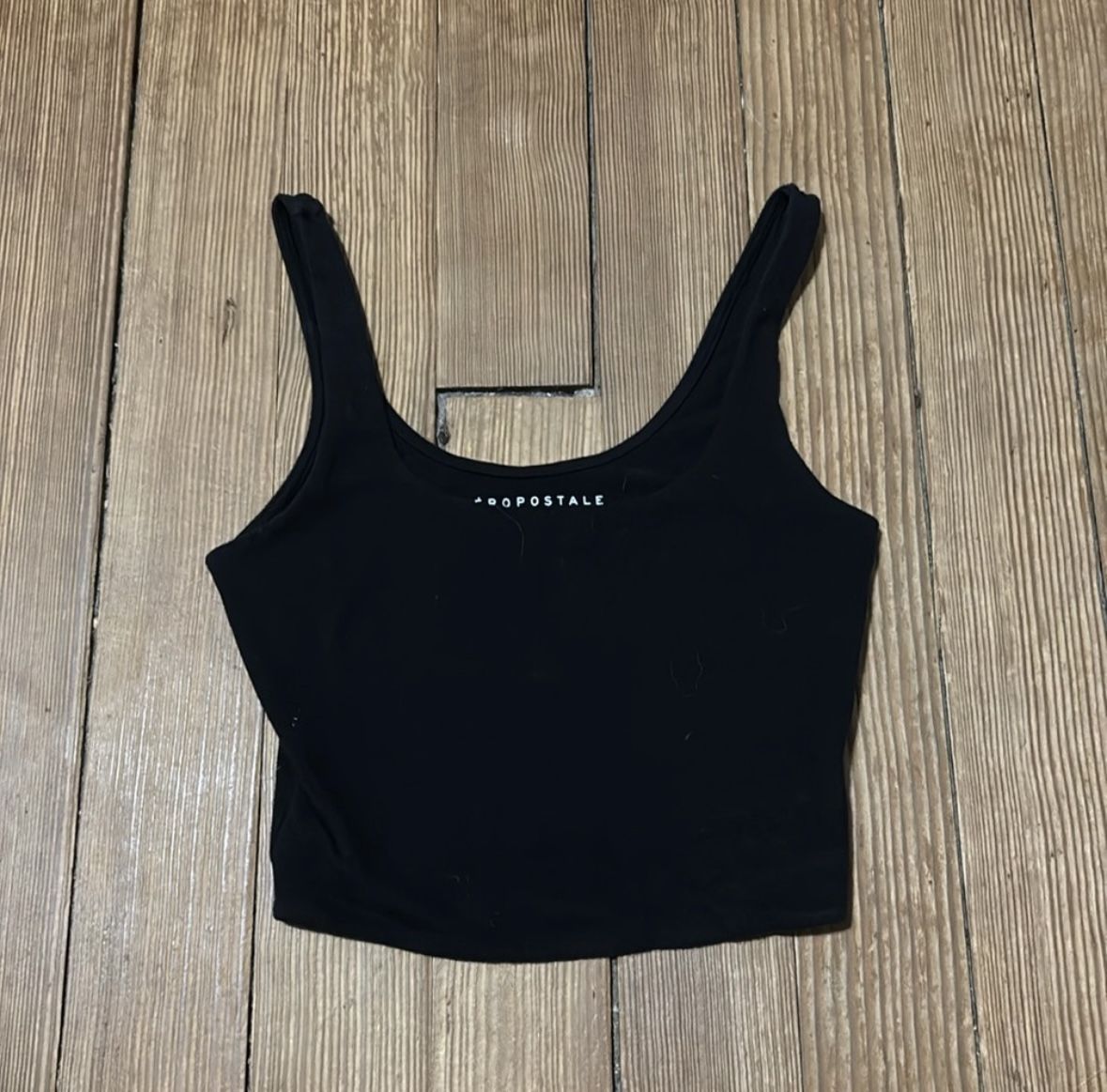 Black Cropped Tank Top