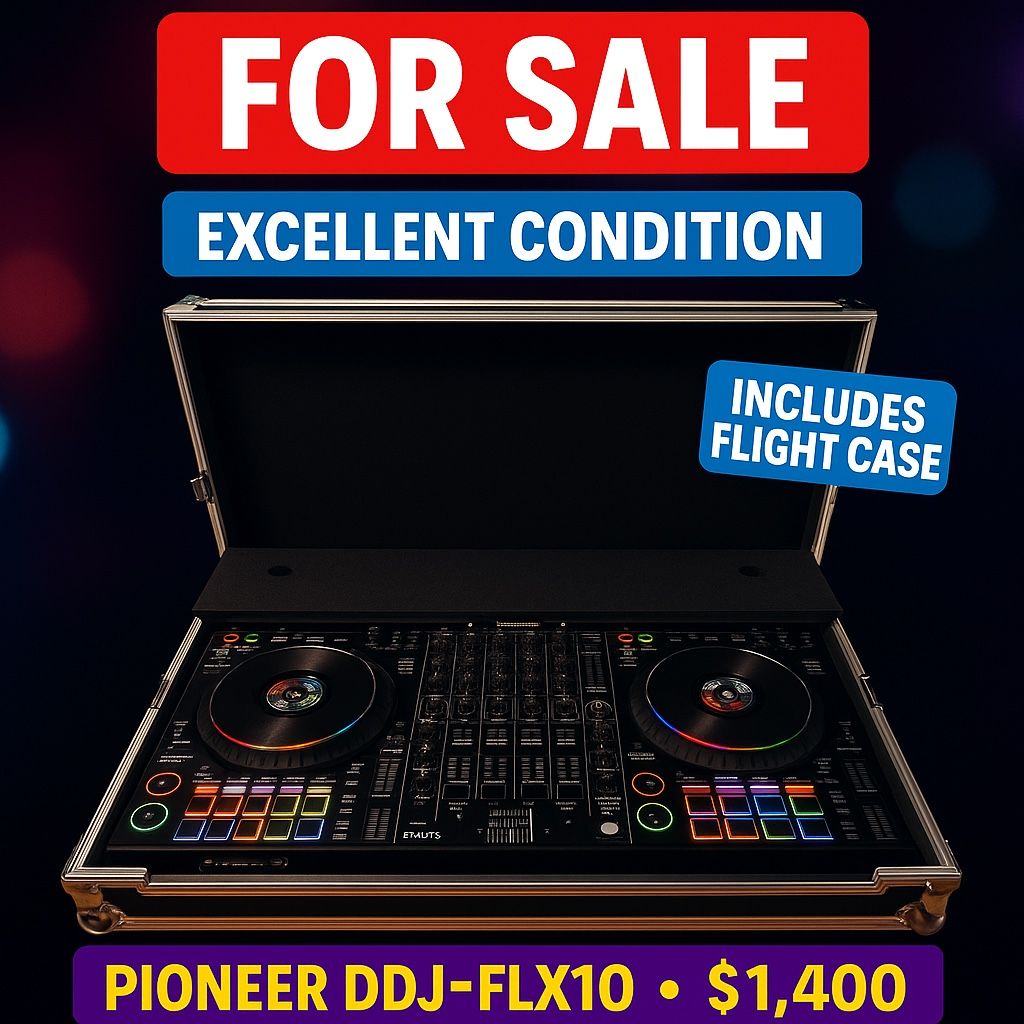 Pioneer DDJ-FLX10 + Headliner Flight Case – Excellent Condition