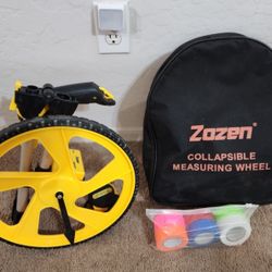 Zozen Mechanical Collapsible Measuring Wheel w/ Carrying Bag & 6 Rolls of Tape
