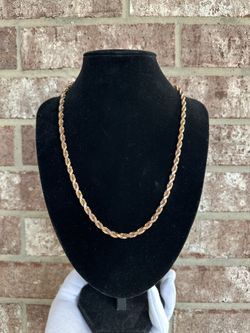 Solid Rose Gold Rope 5mm 22”