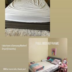 Light grey full Size Bed