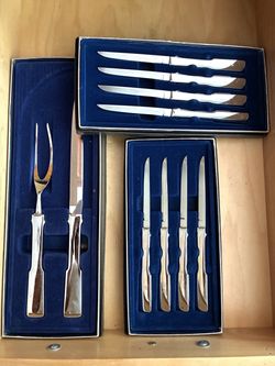 10pc Set of Towle “Byfield” Stainless Steel Knives and Carving Utensils