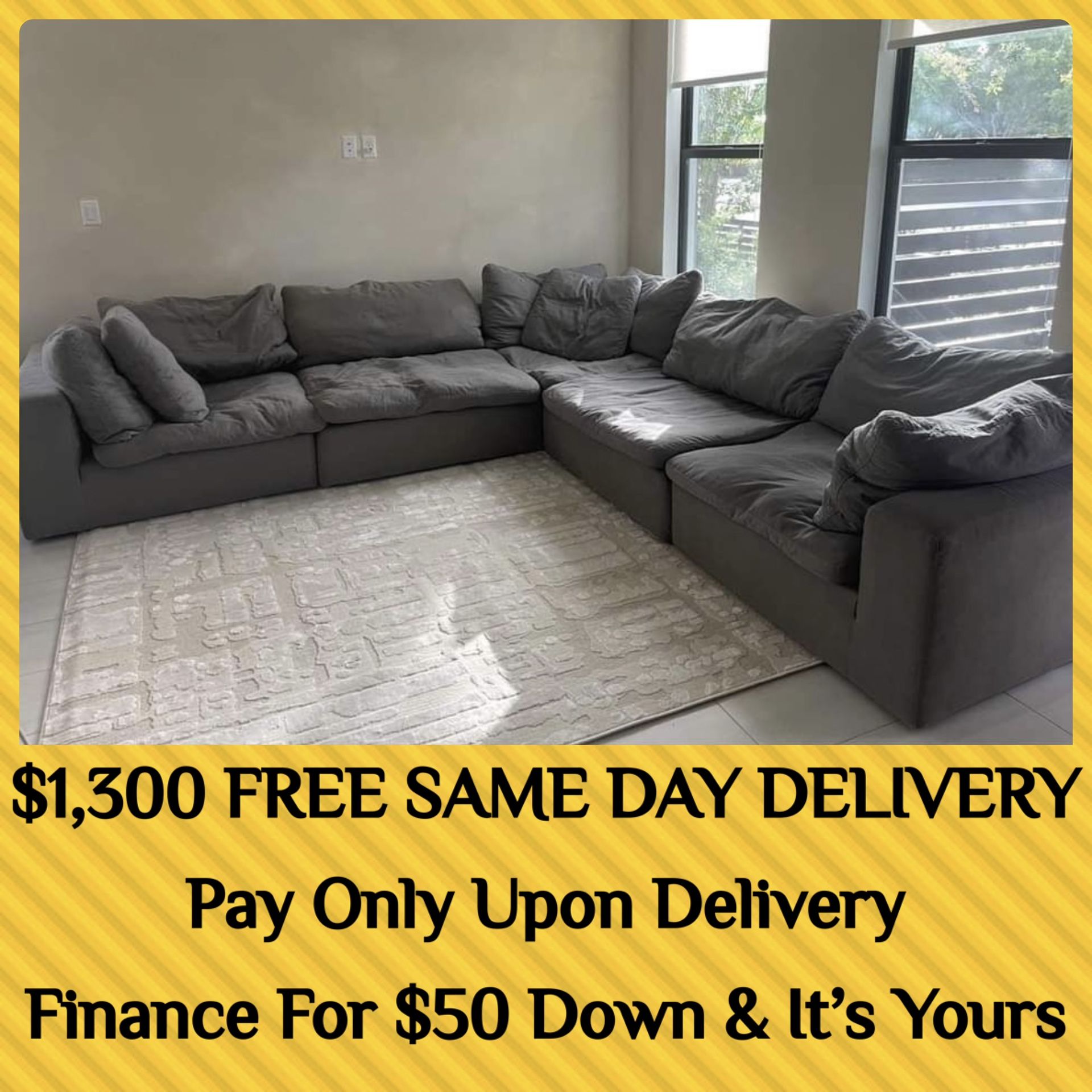 sectional sectionals gray grey cloud couch couches sofa sofas