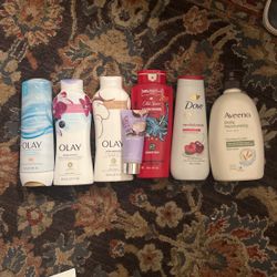 Olay, A Reno, Old Spice, Dove Body Wash 