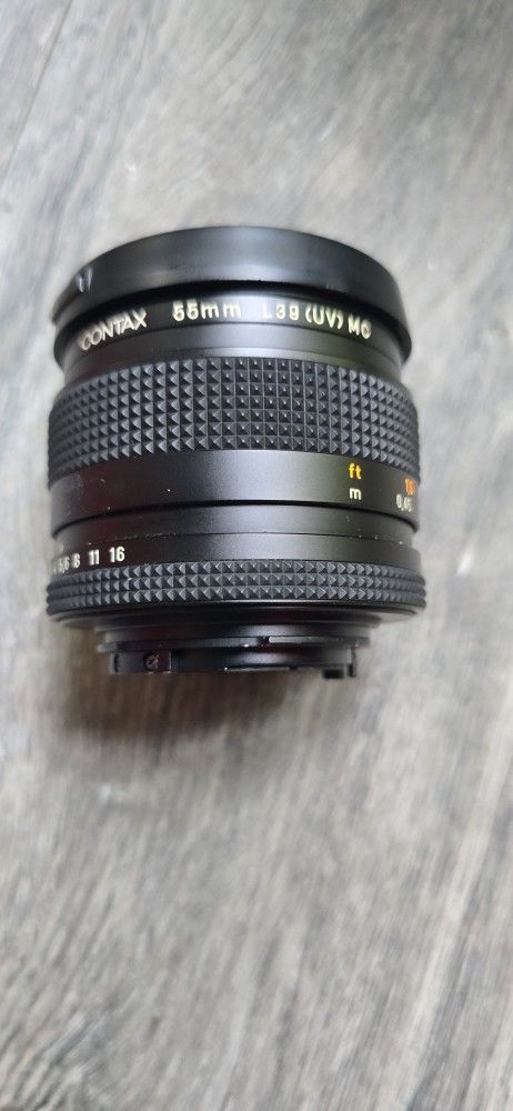 Contax 55mm lens. Contax Carl Zeiss Planar 55mm f/1.4 lens