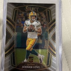 Jordan Love Rookie Panini Select Card Silver 