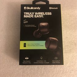 Skullcandy SPOKE True Wireless Black Bluetooth Earbuds NEW IN BOX
